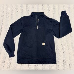 Carhartt Men's Dark Blue Quartet Zip-Up Sweater